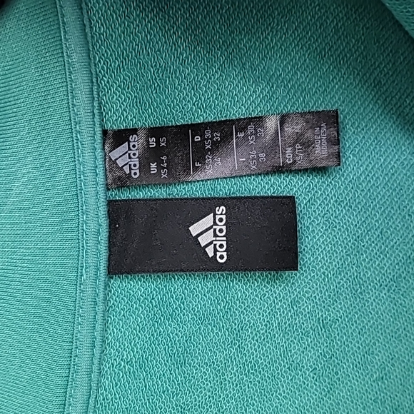 ADIDAS ▪︎ HALF-ZIP GREEN LONG SLEEVE SWEATSHIRT ▪︎ SIZE XS - Picture 9 of 9